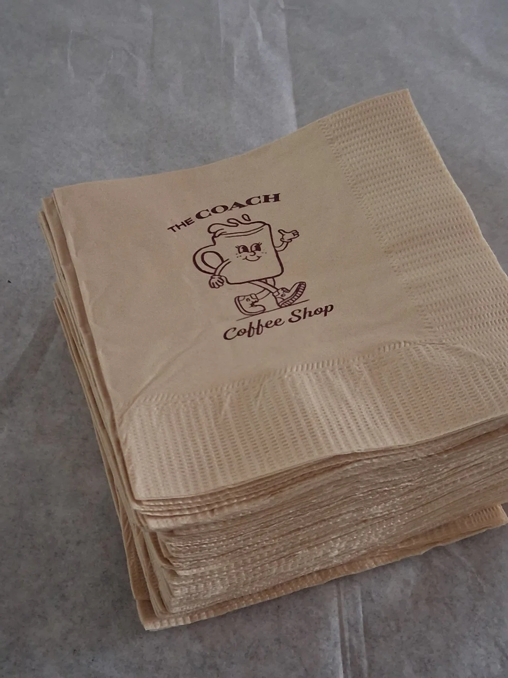 Coach Coffee Shop Branded Cream Beverage Napkins - Pack Of 70 New